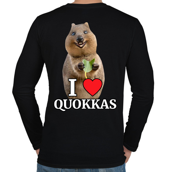 I love quakkas!-Férfi hosszú ujjú póló