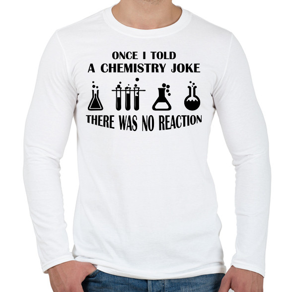 Chemistry joke (black)-Férfi hosszú ujjú póló