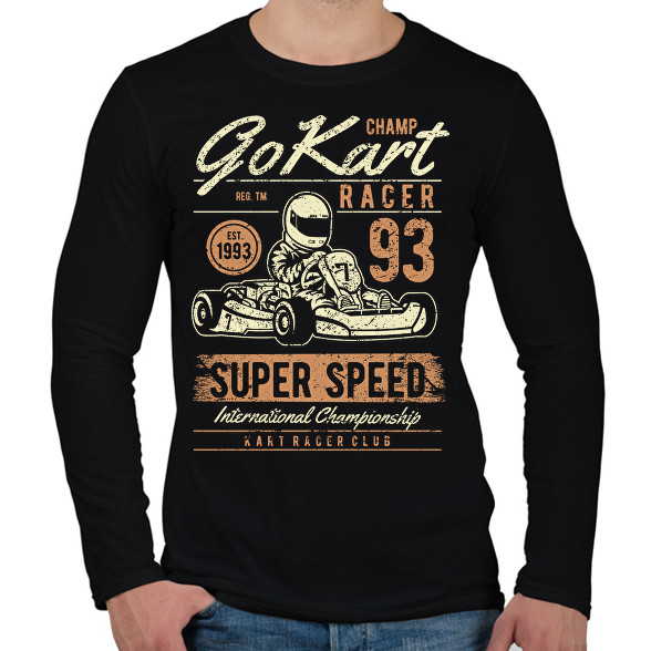 gokart-Férfi hosszú ujjú póló