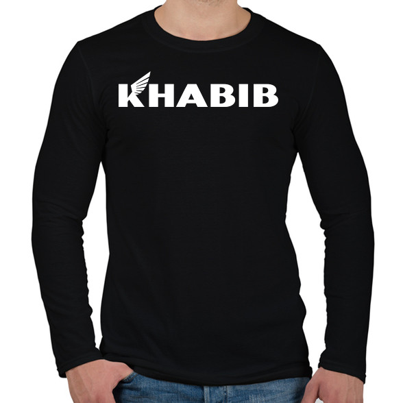 Khabib Nurmagomedov logo-Férfi hosszú ujjú póló