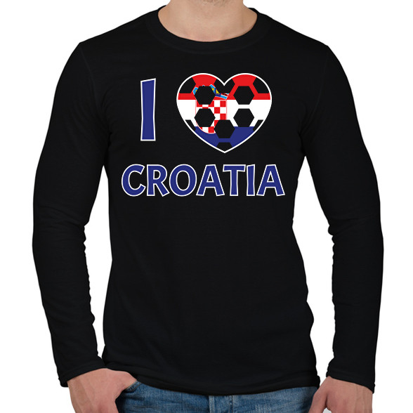 I love Croatia-Férfi hosszú ujjú póló