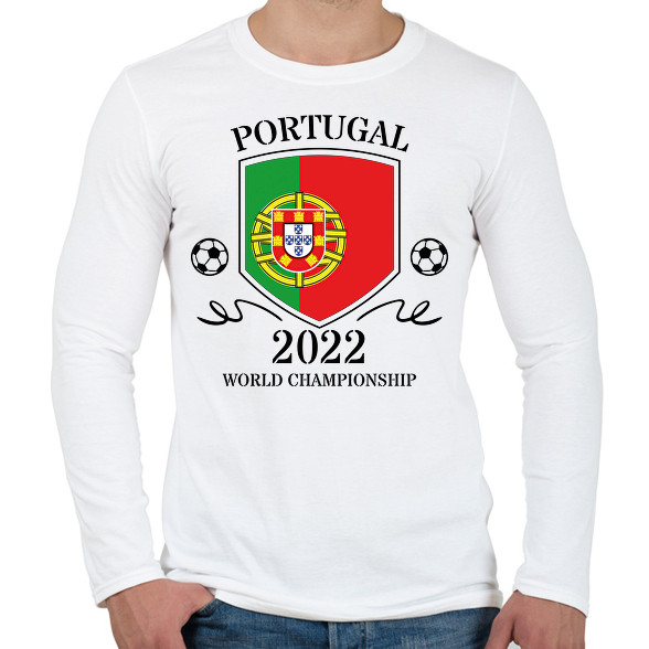 Portugal 2022-Férfi hosszú ujjú póló