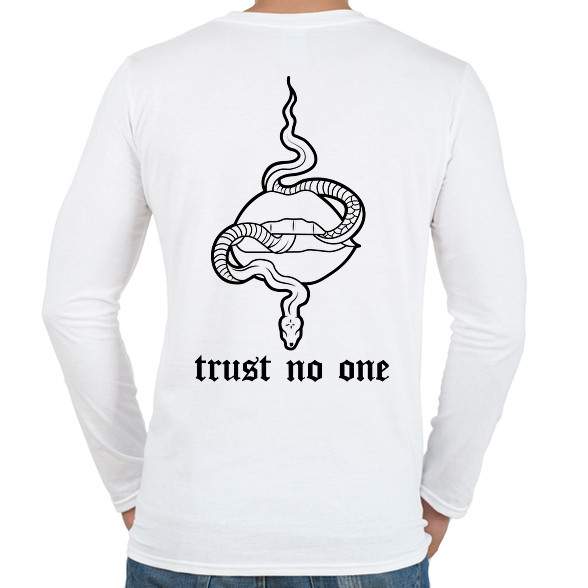 Trust no one-Férfi hosszú ujjú póló