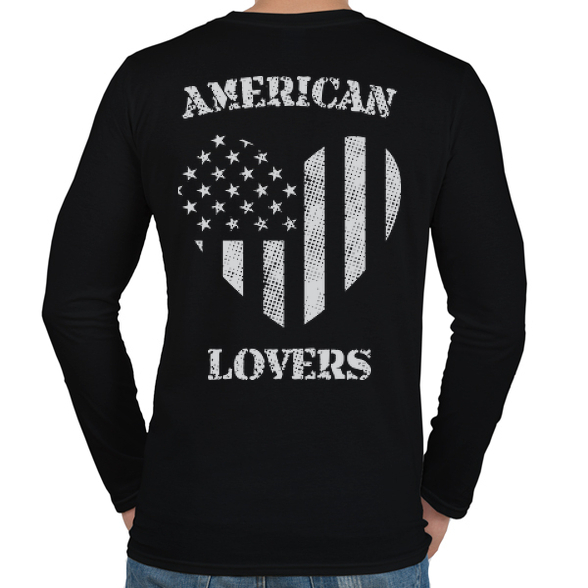 Amerikai szerető-Férfi hosszú ujjú póló