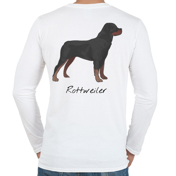 Rottweiler kutya-Férfi hosszú ujjú póló