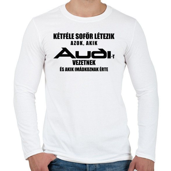 Kétféle Audi Sofőr-Férfi hosszú ujjú póló