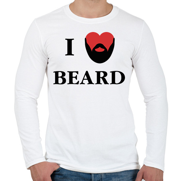 I love beard-Férfi hosszú ujjú póló