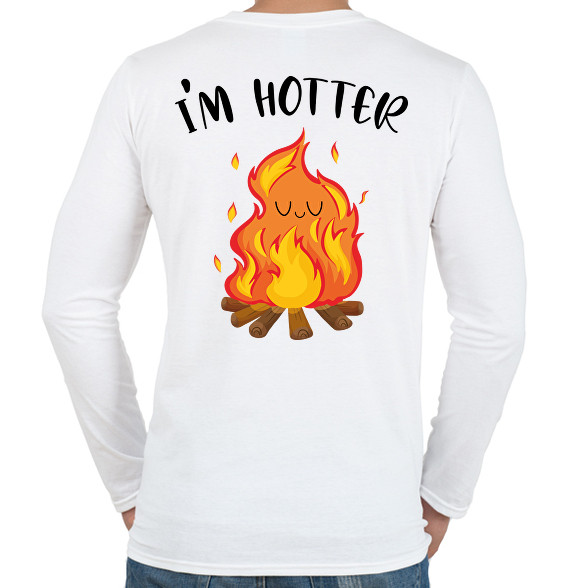 I'm hotter-Férfi hosszú ujjú póló