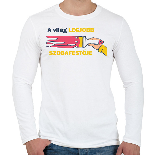 A világ legjobb festője-Férfi hosszú ujjú póló