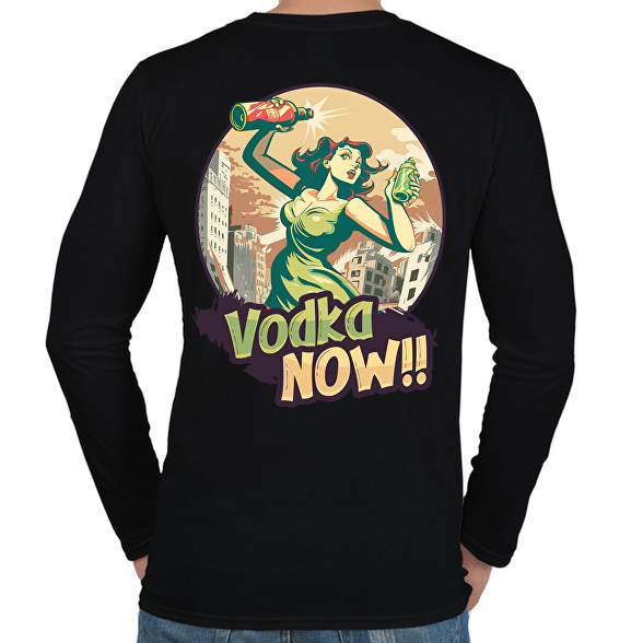 Vodkát, most! Vintage-Férfi hosszú ujjú póló