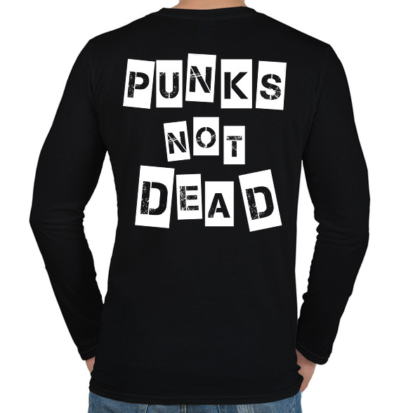 Punks not dead-Férfi hosszú ujjú póló