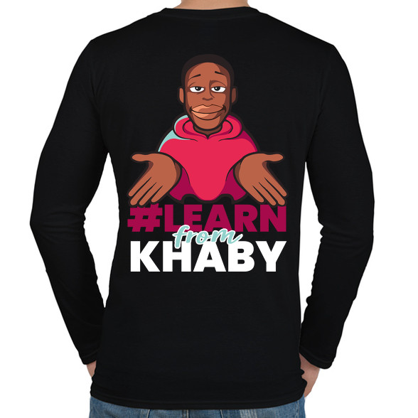 Learn from Khaby-Férfi hosszú ujjú póló