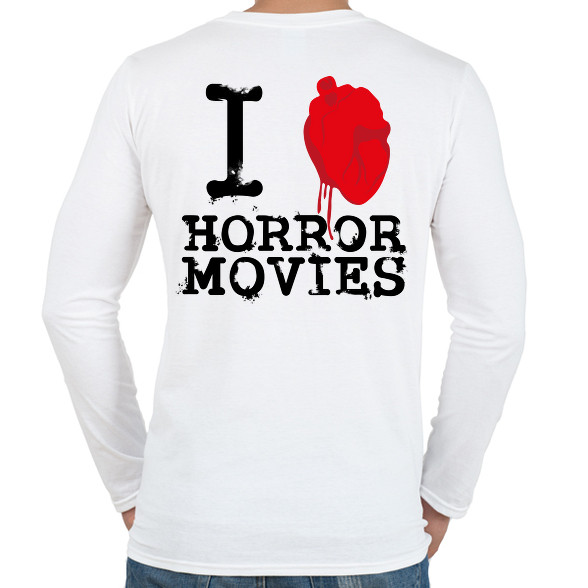 I love horror movies-Férfi hosszú ujjú póló