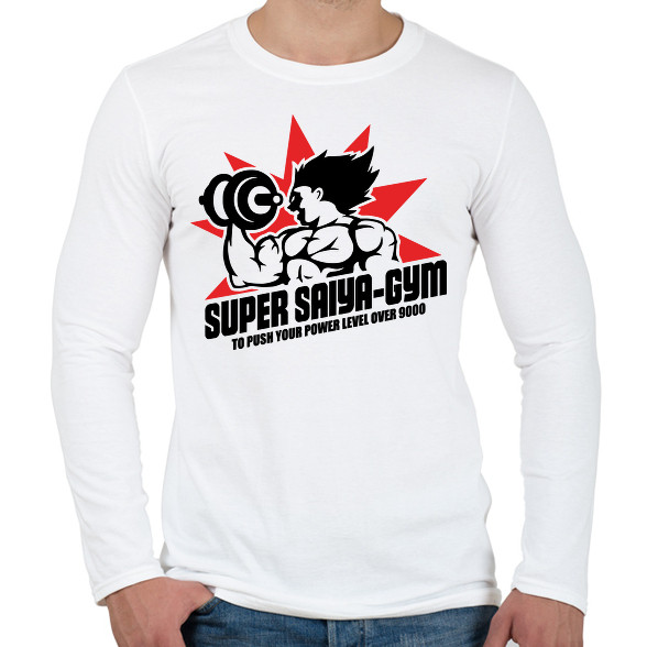 Super Saiyan Gym-Férfi hosszú ujjú póló