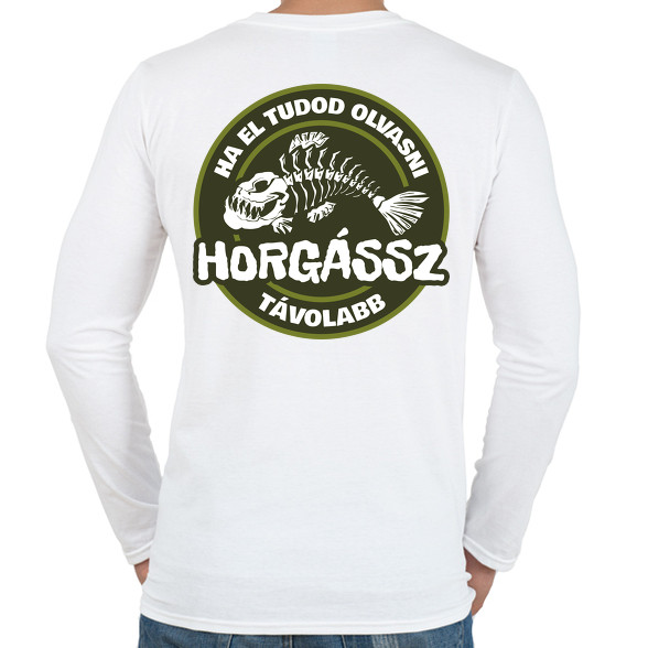 Horgássz Távolabb-Férfi hosszú ujjú póló