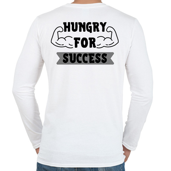 Hungry for success-Férfi hosszú ujjú póló