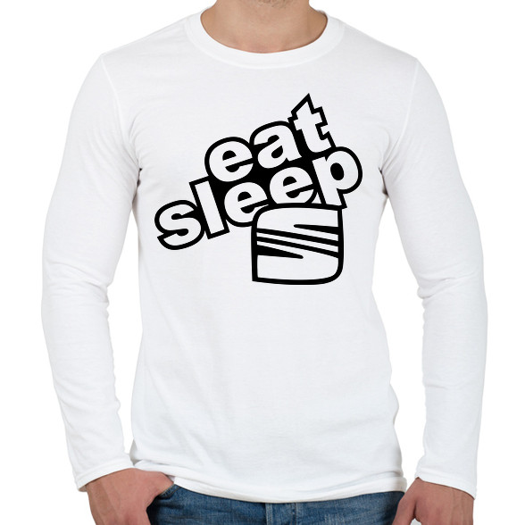 Eat Sleep Seat-Férfi hosszú ujjú póló