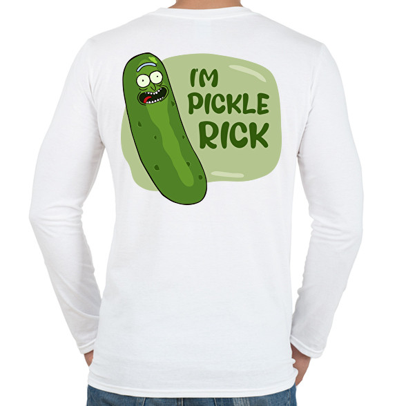 Pickle Rick-Férfi hosszú ujjú póló