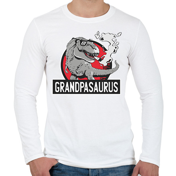 Papa szaurusz grandpasaurus-Férfi hosszú ujjú póló