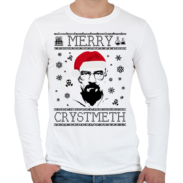 merry crystmeth-Férfi hosszú ujjú póló