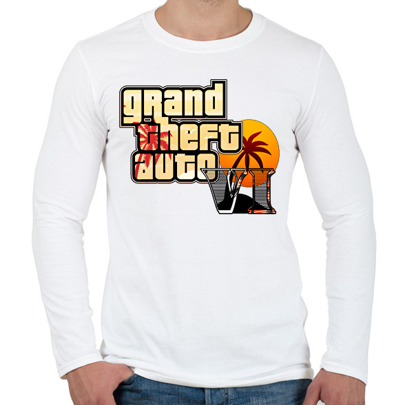 GTA Vice City-Férfi hosszú ujjú póló