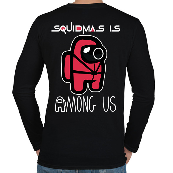 SquidMas is Among Us-Férfi hosszú ujjú póló