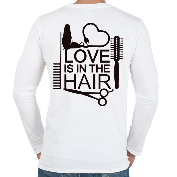 Love is in the HAIR-Férfi hosszú ujjú póló