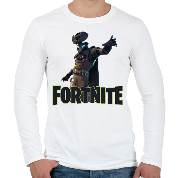 Plague - Fortnite skin-Férfi hosszú ujjú póló