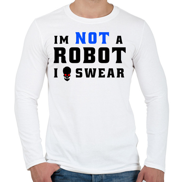 im not a robot-Férfi hosszú ujjú póló