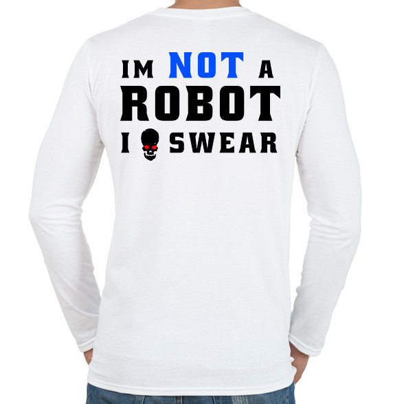 im not a robot-Férfi hosszú ujjú póló