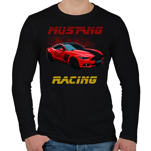 mustang racing-Férfi hosszú ujjú póló