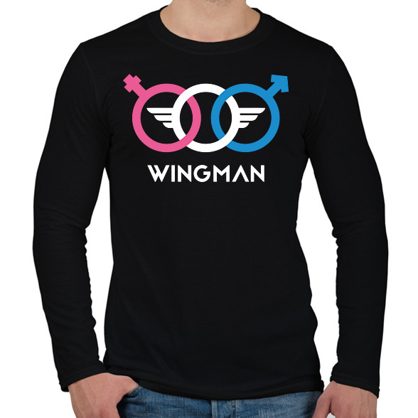 wingman-Férfi hosszú ujjú póló