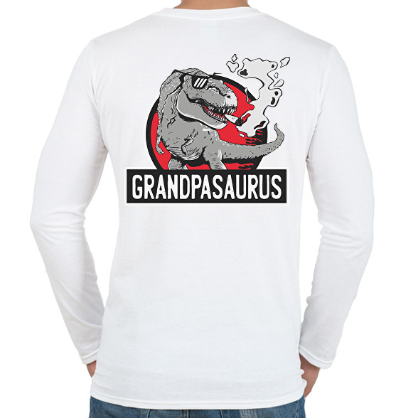 Papa szaurusz grandpasaurus-Férfi hosszú ujjú póló