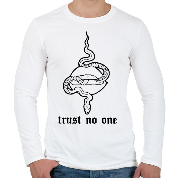 Trust no one-Férfi hosszú ujjú póló