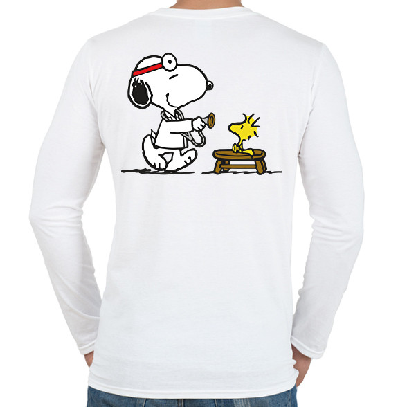 Snoopy és Woodstock-Férfi hosszú ujjú póló