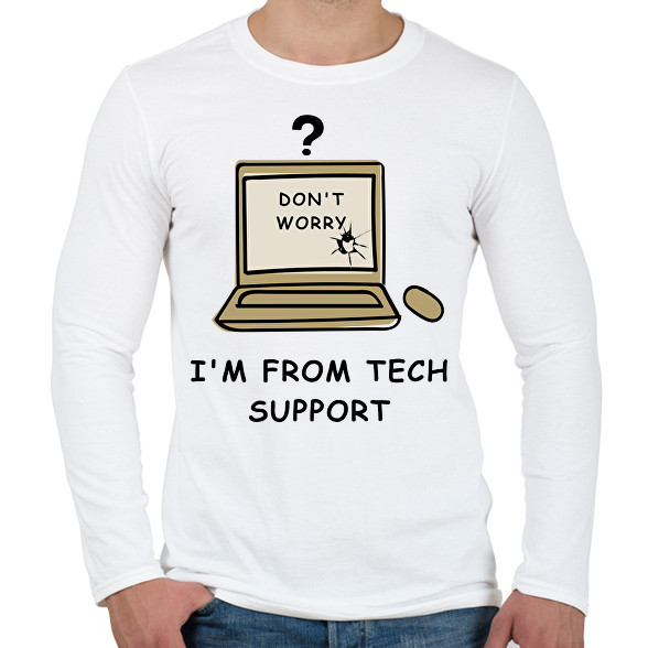 TECH SUPPORT-Férfi hosszú ujjú póló