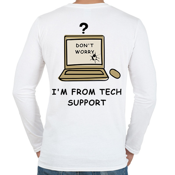 TECH SUPPORT-Férfi hosszú ujjú póló