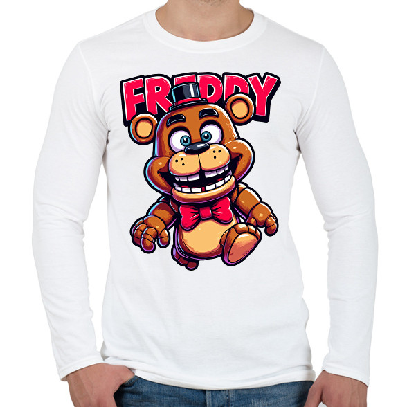 Freddy Fazbear-Férfi hosszú ujjú póló