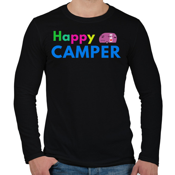 HAPPY CAMPER-Férfi hosszú ujjú póló