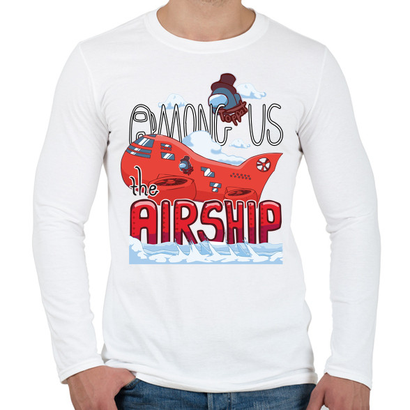 Among us airship 2021-Férfi hosszú ujjú póló