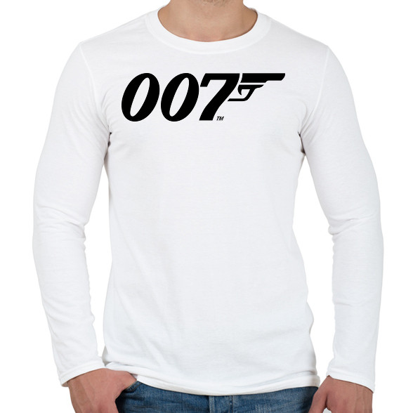 007 logo-Férfi hosszú ujjú póló