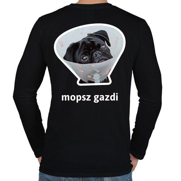 mopsz gazdi 5-Férfi hosszú ujjú póló