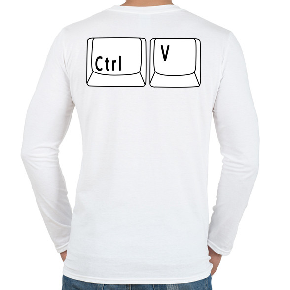 CTRL V-Férfi hosszú ujjú póló