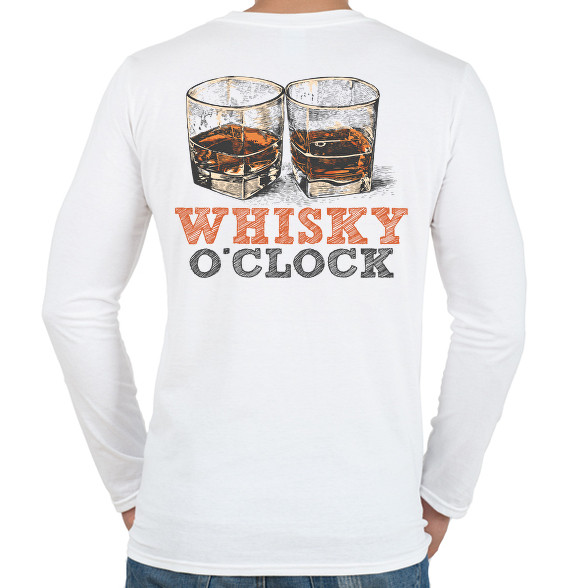 Whisky o'clock-Férfi hosszú ujjú póló