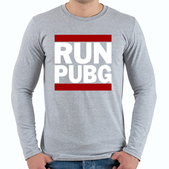 RUN PUBG-Férfi hosszú ujjú póló