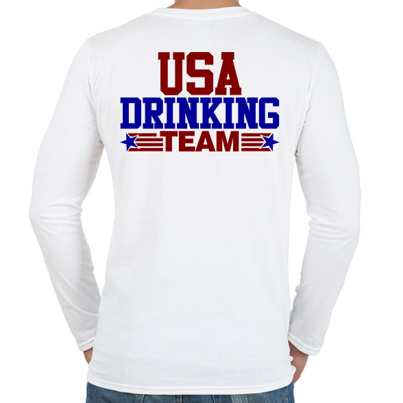 USA drinking team-Férfi hosszú ujjú póló