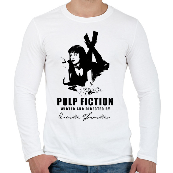 PULP FICTION-BLACK-Férfi hosszú ujjú póló