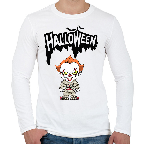 Halloween Pennywise-Férfi hosszú ujjú póló