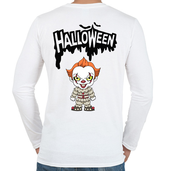 Halloween Pennywise-Férfi hosszú ujjú póló