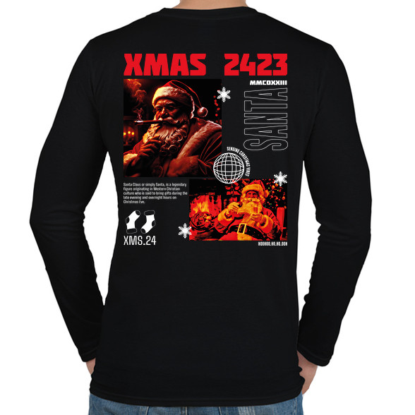 Streetwear xmas-Férfi hosszú ujjú póló